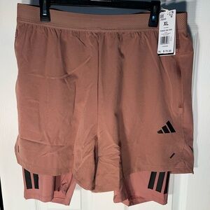Adidas Workout Power Aeroready 2-in-1 Shorts Athletic Training Men's Size XL
